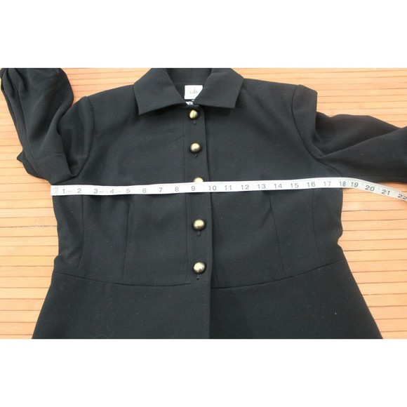 CAbi Jacket 4 Women's Abbott Blazer Black Gold Buttons Career Office #3027 - Picture 7 of 8